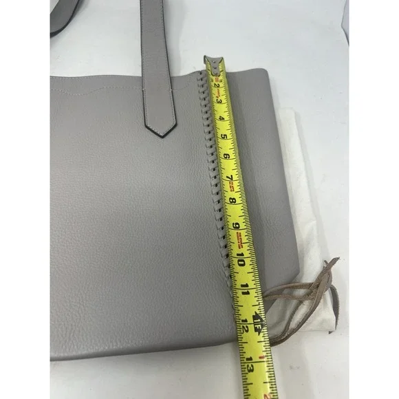 Rebecca Minkoff  Panama Leather Tote Bag Grey / Lime Inner $295 EUC - Picture 13 of 14